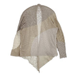 JURGEN LEHL ジャガード リンクス編み 羽織り J0131KJ011 コットン カーディガン ベージュ ラベンダー レディース ヨーガンレール【中古】6-0225M♪