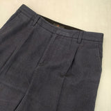 L'EQUIPE YOSHIE INABA サイズ40 ワイド センタープレススラックス パンツ ネイビー レディース レキップヨシエイナバ【中古】6-0418G∞