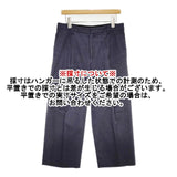 L'EQUIPE YOSHIE INABA サイズ40 ワイド センタープレススラックス パンツ ネイビー レディース レキップヨシエイナバ【中古】6-0418G∞