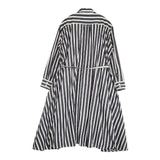 Maison de Beige メゾンドベージュ ストライプ シャツワンピ ベルト付き ワンピース グレー ホワイト レディース【中古】6-0418M∞
