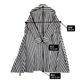 Maison de Beige メゾンドベージュ ストライプ シャツワンピ ベルト付き ワンピース グレー ホワイト レディース【中古】6-0418M∞