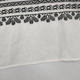 NE QUITTEZ PAS 羽織り ビーズ付き 刺繍 ローブコート インド製 コットンリネン ワンピース ホワイト ブラック レディース ヌキテパ【中古】6-0502M∞