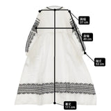 NE QUITTEZ PAS 羽織り ビーズ付き 刺繍 ローブコート インド製 コットンリネン ワンピース ホワイト ブラック レディース ヌキテパ【中古】6-0502M∞