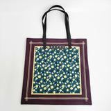 MARNI バンダナトート マルニフラワーカフェ BANDANA TOTE トートバッグ バーガンディ グリーン レディース マルニ【中古】6-0109G♪
