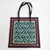 MARNI バンダナトート マルニフラワーカフェ BANDANA TOTE トートバッグ バーガンディ グリーン レディース マルニ【中古】6-0109G♪