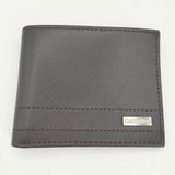 Calvin Klein レザースマートウォレット 31KA22C015 小銭入れなし 二つ折り財布 ダークブラウン ユニセックス カルバンクライン【中古】6-0530G∞