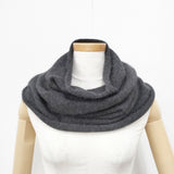 vie evam eva カシミア ループストール 無地 スヌード チャコールグレー レディース ヴィー エヴァムエヴァ【中古】6-0122T◎