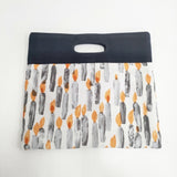 mina perhonen candle flag bag フラッグバッグ ハンドバッグ ホワイト グレー レディース ミナペルホネン【中古】6-0122G◎