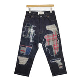 COMME des GARCONS JUNYA WATANABE パッチワーク XS デニムパンツ AD2014 ネイビー レディース コムデギャルソンジュンヤワタナベ【中古】6-0330G∞