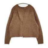 nombre impair アルパカシャギーカーディガン 定価18700円 01-1-07-200-0-2 カーディガン ブラウン レディース ノンブルアンペール【中古】6-0126T♪