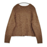 nombre impair アルパカシャギーカーディガン 定価18700円 01-1-07-200-0-2 カーディガン ブラウン レディース ノンブルアンペール【中古】6-0126T♪