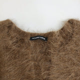 nombre impair アルパカシャギーカーディガン 定価18700円 01-1-07-200-0-2 カーディガン ブラウン レディース ノンブルアンペール【中古】6-0126T♪