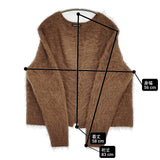 nombre impair アルパカシャギーカーディガン 定価18700円 01-1-07-200-0-2 カーディガン ブラウン レディース ノンブルアンペール【中古】6-0126T♪