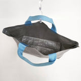 Herve Chapelier 2012PP マルシェバッグM グリ×ブルエ トートバッグ シルバー レディース エルベ・シャプリエ【中古】6-0412G∞