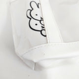 miffy ビニールバッグ マルチポーチ 2点セット トートバッグ クリア ホワイト レディース ミッフィー【中古】6-0204G◎