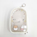 miffy ビニールバッグ マルチポーチ 2点セット トートバッグ クリア ホワイト レディース ミッフィー【中古】6-0204G◎