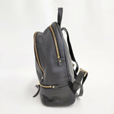Michael Kors RHEA ZIP ぺブル レザー バックパック リュック・デイパック ブラック レディース マイケルコース【中古】6-0412G∞
