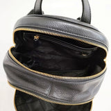 Michael Kors RHEA ZIP ぺブル レザー バックパック リュック・デイパック ブラック レディース マイケルコース【中古】6-0412G∞