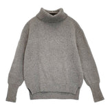 comm arch ウール ハンドフレームタートルニット サイズ1 セーター ニット グレー レディース コムアーチ【中古】6-0126T♪