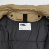 MHL. 595-0210501 PROOFED COTTON NYLON TWILL ダウンライナー付き 定価 58300円 サイズ0 コート 20AW キャメル ベージュ レディース エムエイチエル【中古】6-1007T△