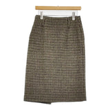 45R/45rpm シェットランドツィードスカート サイズ2 定価49500円 カーキ ブラウン グレー レディース フォーティーファイブアールピーエム【中古】6-0126T♪