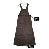 DELIY LINEN CANVAS JUMPER DRESS 定価48400円 ジャンパースカート カットオフ リネン サロペット ブラウン レディース デリー【中古】6-0321M△