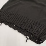 MARNI 新品 コットンダメージVネックニットベスト 定価104500円 サイズ54 CVMG0091A0 UFC652 ベスト ブラック メンズ マルニ【中古】6-0118M♪