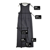IENA ウーステッドツイル Uネックオールインワン サイズ38 定価37400円 ストライプ ツナギ 25SS ネイビー レディース イエナ【中古】6-0115T♪