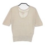 enrica シルクハーフスリーブニット KNIT178 セーター ニット ベージュ レディース エンリカ【中古】6-0621S∞