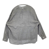 ゴーシュ コットンリネンガーゼ 丸首ブラウス 定価25300円 G254-B030 サイズ2 シャツ ブラック ホワイト レディース ゴーシュ【中古】6-0118M♪