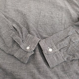 ゴーシュ コットンリネンガーゼ 丸首ブラウス 定価25300円 G254-B030 サイズ2 シャツ ブラック ホワイト レディース ゴーシュ【中古】6-0118M♪