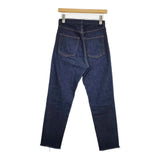 HYKE TAPERED テーパード ハイウエスト サイズ28 ストレッチ カットオフ デニムパンツ ネイビー レディース ハイク【中古】6-0311G♪