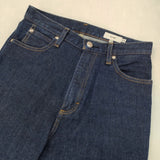 HYKE TAPERED テーパード ハイウエスト サイズ28 ストレッチ カットオフ デニムパンツ ネイビー レディース ハイク【中古】6-0311G♪