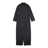 evam eva コットン E243T063 サイズ1 オールインワン ツナギ 24AW ブラック レディース エヴァムエヴァ【中古】6-0225M♪