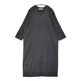 evam eva wool v neck one-piece ウールVネックワンピース サイズM E253T155 定価35200円 ワンピース 25AW ブラック レディース エヴァムエヴァ【中古】6-1013T♪