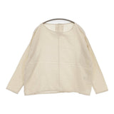 evam eva コットンカシミヤスクエアープルオーバー E181T015 ブラウス シャツ ベージュ レディース エヴァムエヴァ【中古】6-0311M♪