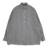 TICCA ストライプビッグシャツ 定価23100円 コットン 日本製 サイズF 長袖シャツ ブラック ホワイト レディース ティッカ【中古】6-0321M△