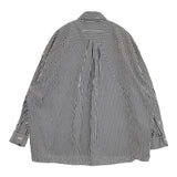 TICCA ストライプビッグシャツ 定価23100円 コットン 日本製 サイズF 長袖シャツ ブラック ホワイト レディース ティッカ【中古】6-0321M△