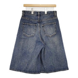 MOUSSY KNEE LENGTH バミューダパンツ 定価12980円 010IS111-3571 デニム ショートパンツ ハーフパンツ ショーツ ブルー レディース マウジー【中古】6-0621S∞