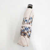 Aquascutum 折りたたみ傘 チェック 傘 ピンクベージュ レディース アクアスキュータム【中古】6-0130G◎