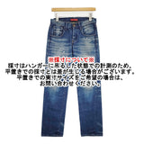 RED CARD ヴィンテージ加工 ストレート 23インチ 日本製 デニムパンツ ブルー レディース レッドカード【中古】6-0321G△