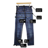 RED CARD Anniversary 20th ボーイフレンドデニムパンツ 23インチ 日本製 デニムパンツ ブルー レディース レッドカード【中古】6-0321G△