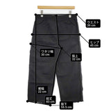 STANDARD JAMESPERSE コットンスラブ イージーパンツ カットオフ サイズ1 パンツ ブラック レディース スタンダード ジェームスパース【中古】6-0321G△