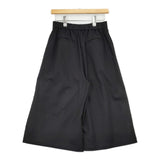 MANOF 87110-7052 FLARE CULOTTE PANTS 定価19800円 タックイージーパンツ ウール混 キュロット ブラック レディース マノフ【中古】6-0131T△