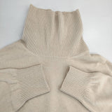 MUSE de Deuxieme Classe JUSPER タートルネックプルオーバー 定価33000円 ウールカシミヤ セーター ニット ベージュ レディース ミューズドゥドゥーズィエムクラス【中古】6-0131T△