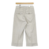 MARGARET HOWELL 578-7243013 LIGHT FLANNEL TROUSERS ウール カシミヤ カシミア ワイドパンツ 定価38500円 パンツ ライトグレー レディース マーガレットハウエル【中古】6-0131T△