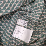Sally Scott 幾何学柄 総柄 コットン サイズ9R ブラウス シャツ ライトグリーン ベージュ レディース サリースコット【中古】6-0321M△