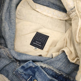 mina perhonen always dn4115 シサイズ36 コットンリネン デニムパンツ ライトブルー レディース ミナペルホネン【中古】6-0225G♪