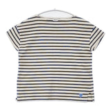 ORCIVAL RC-6773 コットンロードボートネック ボーダー 半袖Ｔシャツ カットソー オフホワイト ブルー レディース オーシバル/オーチバル【中古】6-0621S∞