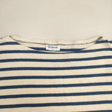 ORCIVAL RC-6773 コットンロードボートネック ボーダー 半袖Ｔシャツ カットソー オフホワイト ブルー レディース オーシバル/オーチバル【中古】6-0621S∞